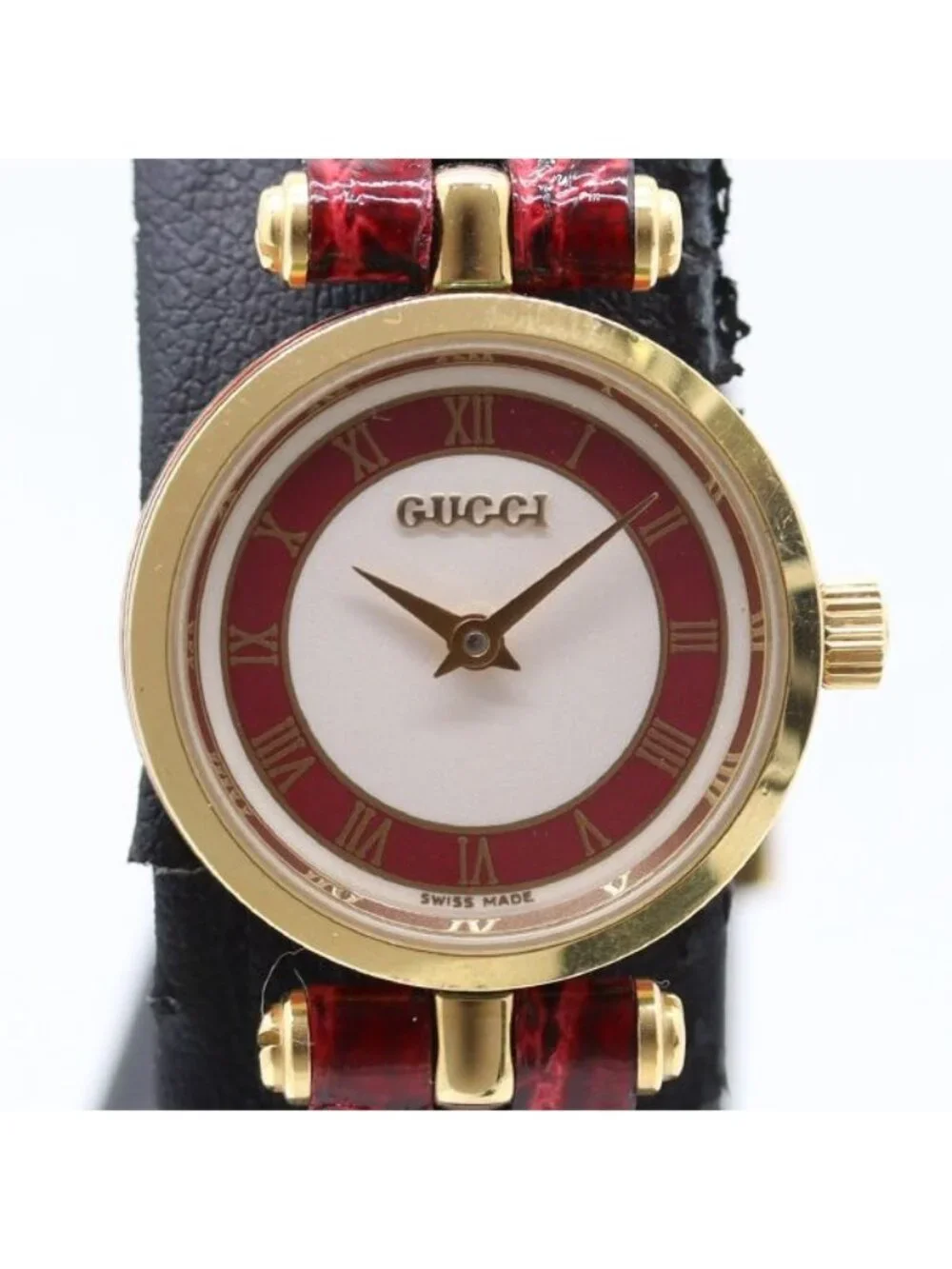 Gucci Preserved Sherry Line Quartz White Bordeaux Dial Watch